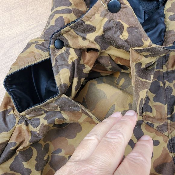 Vintage Stearns Duck Hunting Bouyant Camo Bib Overalls Pants PFD FB-7081 Mens XL - Picture 9 of 16